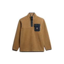 Polar z kołnierzem na napy Superdry Fuji. Brązowe bluzy z polaru męskie Superdry., m, bez wzorów, z polaru, eleganckie, bez ramiączek, bez kaptura. Za 379.50 zł.