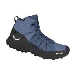 Buty trekkingowe męskie Salewa Pedroc Pro Mid Ptx. Niebieskie buty trekkingowe męskie Salewa, bez wzorów, z materiału, za kostkę, bez zapięcia, trekkingowe. Za 1,097.00 zł.