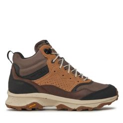 Trekkingi Merrell. Brązowe buty trekkingowe męskie Merrell, bez wzorów, bez zapięcia, trekkingowe. Za 559.99 zł.