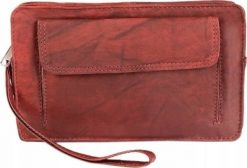 Dwukomorowa saszetka męska ze skóry naturalnej. Saszetki męskie NoName, bez wzorów, ze skóry. Za 73.07 zł.