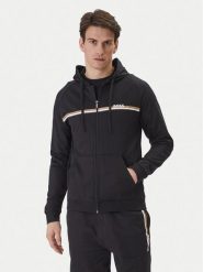 BOSS Bluza Authentic 50554785 Czarny Regular Fit. Czarne bluzy rozpinane męskie Boss, m, bez wzorów, z bawełny, bez ramiączek, bez kaptura. Za 499.99 zł.