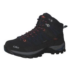 Buty trekkingowe męskie CMP Rigel Mid Wp. Czarne buty trekkingowe męskie CMP, bez wzorów, z gumy, bez zapięcia, trekkingowe. Za 299.00 zł.