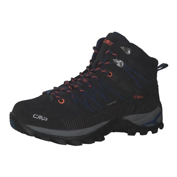 Buty trekkingowe męskie CMP Rigel Mid Wp. Czarne buty trekkingowe męskie CMP, bez wzorów, z gumy, sportowe, bez obcasa, bez zapięcia. W wyprzedaży za 303.05 zł.