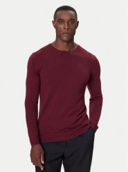 KARL LAGERFELD Sweter 655000 554399 Bordowy Slim Fit. Czerwone kardigany męskie KARL LAGERFELD, m, bez wzorów, z wełny, bez ramiączek. Za 599.99 zł.