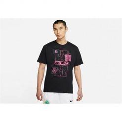 Koszulka sportowa męska Nike Just Do It. Czarne t-shirty sportowe męskie Nike, m, bez wzorów, sportowe, bez ramiączek. Za 202.00 zł.