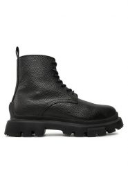 Hugo Trapery Fabyan 50523891 Czarny. Czarne buty zimowe męskie Hugo, bez wzorów, ze skóry, bez obcasa, bez zapięcia. Za 629.99 zł.