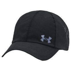 Czapka z daszkiem męska Under Armour Launch Adjustable Cap. Czarne czapki męskie Under Armour, bez wzorów, sportowe. Za 186.50 zł.