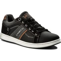 Sneakersy LANETTI - MP07-17067-01 Czarny. Czarne buty sportowe na co dzień męskie Lanetti, z materiału, klasyczne. Za 119.99 zł.