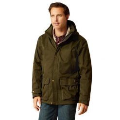 Izolowana parka Ariat Rhodium H2O. Zielone parki męskie ARIAT, bez wzorów, bez kaptura. W wyprzedaży za 1,615.90 zł.