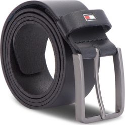Pasek Męski TOMMY HILFIGER - Smooth Leather Belt AM0AM03483 85 002. Czarne paski męskie Tommy Hilfiger, w paski, ze skóry. W wyprzedaży za 149.00 zł.
