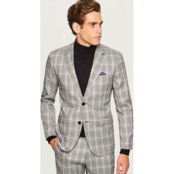 Marynarka slim fit w kratę - Szary. Marynarki męskie marki Reserved. W wyprzedaży za 199.99 zł.