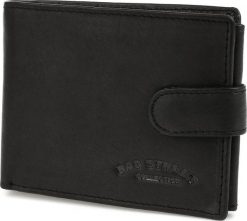Bag Street Czarny Bag Street Portfel Skórzany Męski poziomy na karty 883. Czarne portfele męskie Bag Street, bez wzorów. Za 48.39 zł.