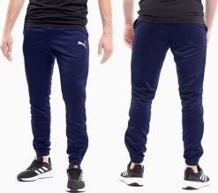 Puma Spodnie męskie Puma teamRISE Poly Training Pants granatowe 657390 06 2XL. Długie spodnie sportowe męskie Puma, bez wzorów. Za 128.21 zł.