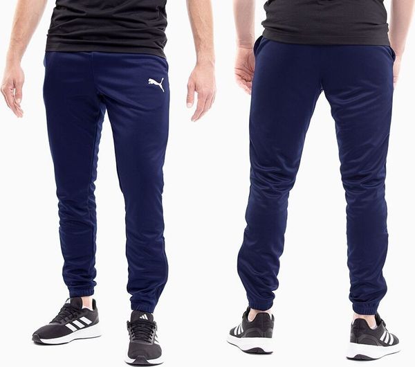Puma Spodnie męskie Puma teamRISE Poly Training Pants granatowe 657390 06 2XL. Długie spodnie sportowe męskie Puma, bez wzorów. Za 128.21 zł.