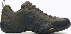Buty trekkingowe męskie Merrell Merrell Intercept J004275 Zielone 42. Zielone buty trekkingowe męskie Merrell, bez wzorów, bez zapięcia. Za 548.65 zł.