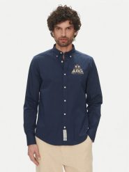 La Martina Koszula Alfred MAC601 PP483 Granatowy Regular Fit. Niebieskie koszule męskie La Martina, m, bez wzorów, z bawełny, bez kołnierzyka, bez ramiączek. Za 629.99 zł.
