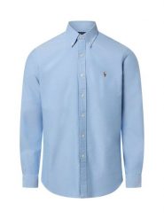 Polo Ralph Lauren Męska koszula casualowa - Custom Fit Mężczyźni Modern Fit Bawełna niebieski jednolity, S. Niebieskie koszule męskie Polo Ralph Lauren, m, bez wzorów, z bawełny, bez kołnierzyka, bez ramiączek. Za 779.95 zł.