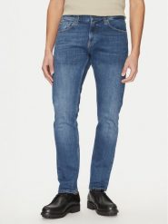 Calvin Klein Jeansy K10K114061 Niebieski Slim Fit. Niebieskie jeansy męskie Calvin Klein, bez wzorów, z bawełny. Za 299.99 zł.