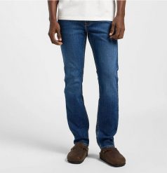 LEE MĘSKIE SPODNIE JEANSOWE LEE RIDER INDIGO STREET 112365757. Niebieskie jeansy męskie Lee, bez wzorów, z jeansu, street. Za 219.99 zł.
