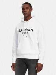 Balmain Bluza DH1JR002BB65 Biały Regular Fit. Białe bluzy nierozpinane męskie Balmain, m, bez wzorów, z bawełny, bez ramiączek, bez kaptura. Za 3,399.00 zł.