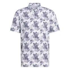 Polo adidas Go-To Print. Białe koszulki polo męskie ADIDAS, m, bez wzorów, eleganckie, bez kołnierzyka, bez ramiączek. W wyprzedaży za 234.00 zł.