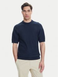 BOSS Sweter Kencel 50545678 Granatowy Regular Fit. Niebieskie kardigany męskie Boss, m, bez wzorów, z syntetyku, bez ramiączek. Za 539.99 zł.