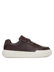 Calvin Klein Sneakersy Chunky Cupsole Lace Up Lth Pinch YM0YM01454 Bordowy. Czerwone buty sportowe na co dzień męskie Calvin Klein, m, bez wzorów, ze skóry, bez ramiączek, bez kaptura. Za 569.99 zł.