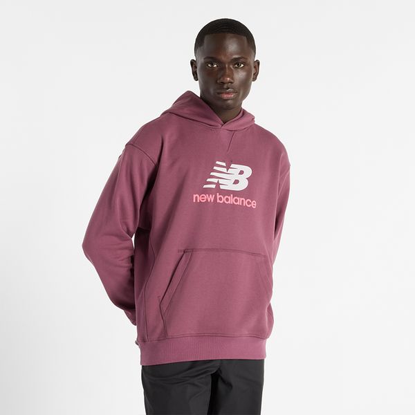 Bluza męska New Balance MT51512FDP – różowa. Czerwone bluzy nierozpinane męskie New Balance, m, z aplikacjami, z bawełny, z kapturem. Za 249.99 zł.