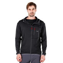 Męska Bluza z Kapturem z 100% Wełny Merino - Maestro/Woolona. Czarne bluzy nierozpinane męskie WOOLONA, m, bez wzorów, z wełny, bez ramiączek, z kapturem. W wyprzedaży za 540.00 zł.
