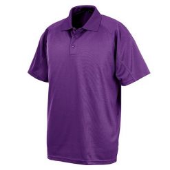 Męska Koszulka Polo Impact Performance Aircool. Fioletowe koszulki polo męskie SPIRO, m, bez wzorów, bez kołnierzyka, bez ramiączek. Za 57.99 zł.