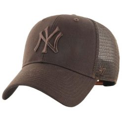 Czapka z daszkiem dla dorosłych MLB New York Yankees Branson Cap. Brązowe czapki męskie 47 Brand, bez wzorów, z bawełny, sportowe. Za 120.95 zł.