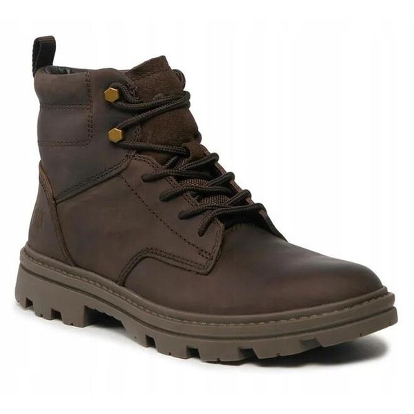 Buty dla mężczyzn Caterpillar PRACTITIONER. Brązowe buty do biegania męskie CATerpillar, bez wzorów, bez zapięcia, trekkingowe. W wyprzedaży za 429.00 zł.