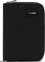 Portfel męski duży RFID Pacsafe - czarny. Czarne portfele męskie Pacsafe, bez wzorów. Za 177.78 zł.