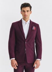 PAKO LORENTE - Bordowa marynarka garniturowa. Czerwone marynarki męskie Pako Lorente, m, bez wzorów, z elastanu. Za 699.99 zł.