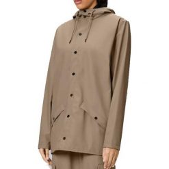 Kurtka RAINS JACKET W3 Beżowy. Brązowe kurtki męskie Rains, bez wzorów, z syntetyku, bez ramiączek, bez kaptura. Za 403.76 zł.