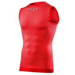 Podkoszulek rowerowy SMX. Czerwone t-shirty sportowe męskie SIXS, xl, bez wzorów, ze skóry, sportowe, bez ramiączek. Za 214.00 zł.