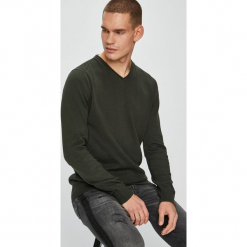 Brave Soul - Sweter. Czarne swetry męskie Brave Soul, z bawełny, z krótkim rękawem. Za 69.90 zł.