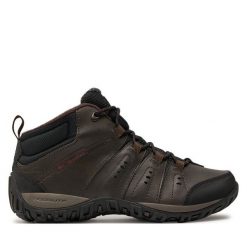 Trekkingi Columbia. Brązowe buty trekkingowe męskie Columbia, bez wzorów, sportowe, bez obcasa, bez zapięcia. Za 359.99 zł.