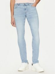 Guess Jeansy M5GAN1 D5MZ3 Niebieski Slim Fit. Niebieskie jeansy męskie Guess, z aplikacjami, z bawełny. Za 297.00 zł.