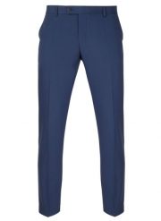 Granatowe spodnie męskie garniturowe JARRET PLM-6G-047-N. Niebieskie eleganckie spodnie męskie Pako Lorente, bez wzorów, z poliesteru. Za 429.99 zł.