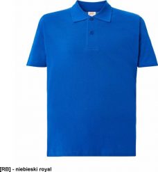 JHK POLOOCEAN - polo męskie z krótkim rękawem, zappięcie dwa guziki, 85% Bawełna, 15% Wiskoza 175 g - niebieski royal XS. Niebieskie koszulki polo męskie JHK, m, bez wzorów, z bawełny, bez kołnierzyka, bez ramiączek. Za 27.48 zł.