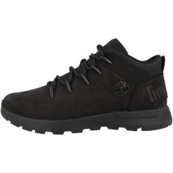 Buty do chodzenia męskie Timberland Euro Sprint Trekker. Czarne buty trekkingowe męskie Timberland, bez wzorów, z materiału, bez zapięcia, do biegania. Za 610.35 zł.