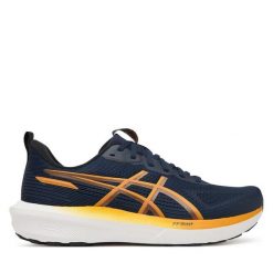 Buty do biegania Asics. Niebieskie buty do biegania męskie Asics, bez wzorów, bez zapięcia, do biegania. Za 499.99 zł.