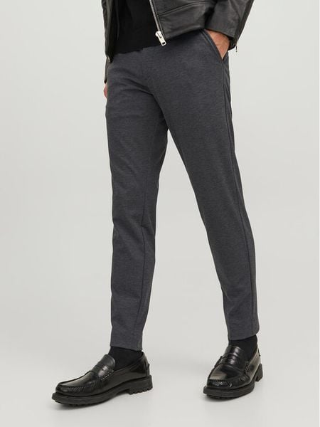 Jack & Jones Chinosy Marco 12237523 Szary Slim Fit. Szare eleganckie spodnie męskie Jack & Jones, bez wzorów, z syntetyku. Za 119.99 zł.