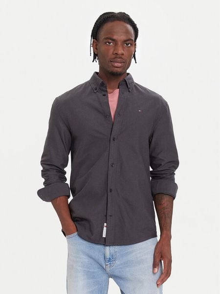 Tommy Jeans Koszula DM0DM21298 Czarny Regular Fit. Czarne koszule męskie Tommy Jeans, m, bez wzorów, z bawełny, bez kołnierzyka, bez ramiączek. Za 219.99 zł.