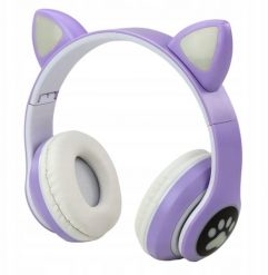 Słuchawki Lean Kocie Uszy fioletowe (25061). Fioletowe słuchawki bluetooth Lean. Za 36.81 zł.