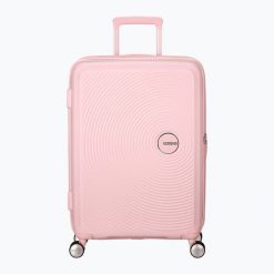 Walizka podróżna American Tourister Soundbox 8. Czerwone walizki męskie American Tourister, bez wzorów. Za 649.99 zł.