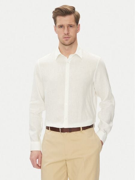 Marciano Guess Koszula 5GHH39 4394Z Biały Regular Fit. Białe koszule męskie Marciano Guess, m, z aplikacjami, ze lnu, bez kołnierzyka, bez ramiączek. Za 309.99 zł.