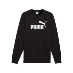 Męska bluza Essentials z logo No. 1 PUMA Black. Czarne bluzy nierozpinane męskie Puma, m, bez wzorów, prążkowane, eleganckie, bez ramiączek, bez kaptura. Za 199.00 zł.