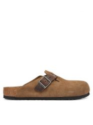 Birkenstock Klapki Boston 1030667 Brązowy. Brązowe klapki i japonki męskie Birkenstock, bez wzorów, ze skóry. Za 639.99 zł.